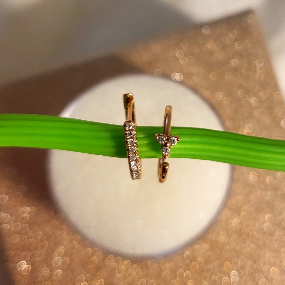 BVLA + Modern Mood rose gold diamond rings